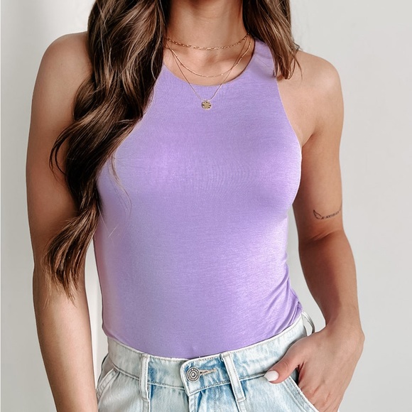 ❣️NWOT❣️ Timing Second Skin Lined Violet Bodysuit L - Picture 4 of 9